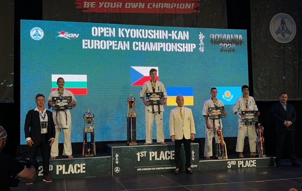 Igor Khobot na ME Kyokushin karate v Rumunsku.
